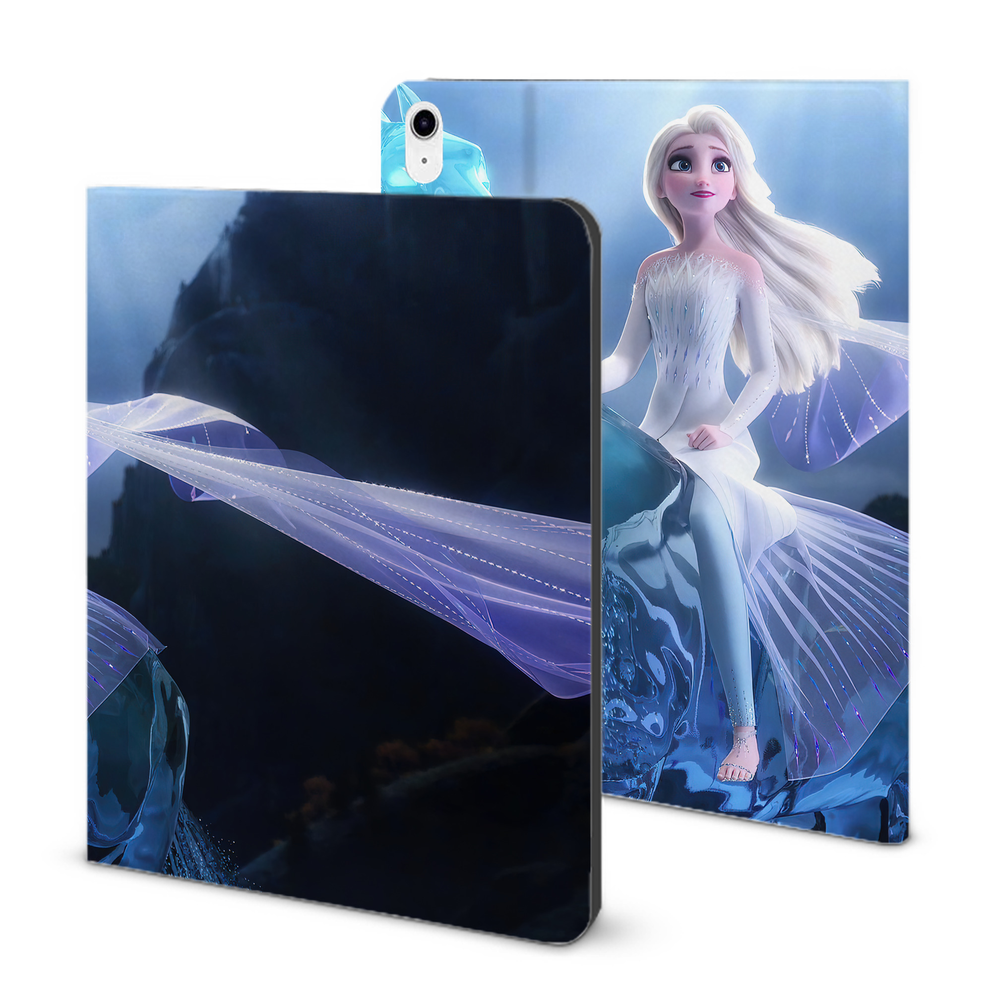 （画像用） アナと雪の女王 アンナ エルサ Frozen Anna Elsa IPad ケース ブック型 PUレザー TPU 耐衝撃 軽量 薄型 ペン収納なし 全面保護 IPad 各モデル対応